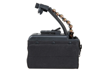 Elektryczny magazynek pudełkowy A&K na 2000 kulek do replik typu M249 z imitacją amunicji Czarny