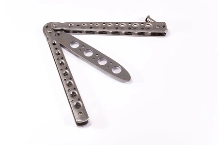 Nóż motylkowy treningowy Butterfly Srebrny