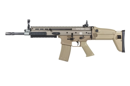 Karabinek szturmowy ASG Cybergun x FN HERSTAL SCAR-L z walizką transportową Tan