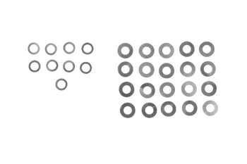 Zestaw podkładek Retro Arms 0,05 mm - fi 4 mm 25 szt.