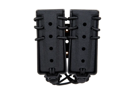 Ładownica na 2 magazynki 9mm Wosport Urban Assault Long Quick Pull Czarny