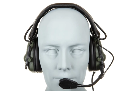 Taktyczny zestaw słuchawkowy Wosport HD-08 Gen. 5 Oliwkowy