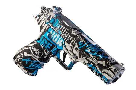 Dwa pistolety sprężynowe na żelowe kulki - graffiti
