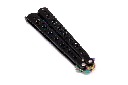 Nóż motylkowy treningowy Rainbow - Fade