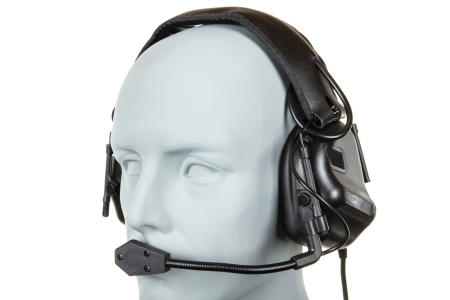 Taktyczny zestaw słuchawkowy Wosport HD-08 Gen. 5 Czarny