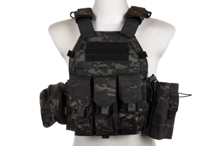 Kamizelka Plate Carrier Emerson Gear 6094A Style z zestawem ładownic MC Black