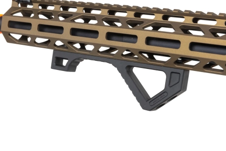 Karabinek ASG Specna Arms RRA SA-E24 HAL ETU™ Chaos Bronze z pomarańczowym urządzeniem wylotowym