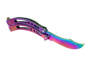 Nóż motylkowy Butterfly Rainbow / Fade