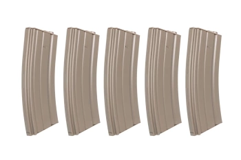 Zestaw 5 sztuk metalowych magazynków hi-cap 300 kulek Specna Arms Flat Dark Earth