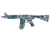 Karabin elektryczny na żelowe kulki M4 - niebieski