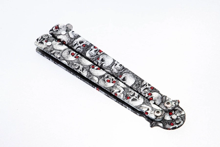 Motylek treningowy, balisong grey full