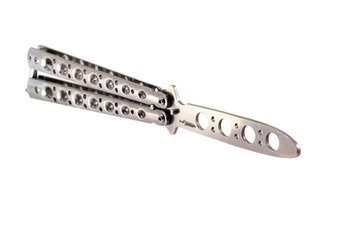 Nóż motylkowy treningowy Butterfly Srebrny