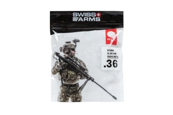 Kulki Swiss Arms 0.36g 1000 sztuk Białe