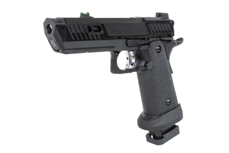 Pistolet ASG SRC Dark Viper DUAL POWER z walizką transportową i magazynkiem CO2 Czarny