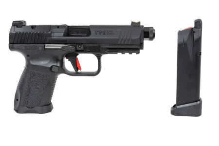 Pistolet ASG Cybergun x SAI Canik TP9 Elite Combat Green Gas Czarny