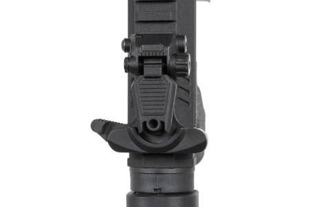 Pistolet maszynowy ASG Specna Arms SA-FX02 FLEX™ HAL ETU Czarny z pomarańczowym urządzeniem wylotowym