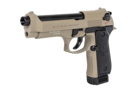 Pistolet ASG ICS BLE-BM9 Dual Power Half-Tan (z magazynkiem na CO2)