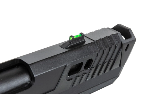 Pistolet ASG SRC Dark Viper DUAL POWER z walizką transportową i magazynkiem green gas Czarny