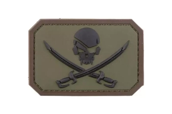 Naszywka Pirate Skull PVC - Forest