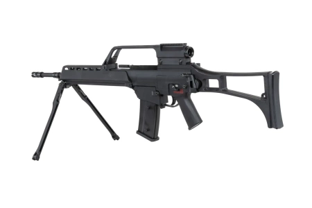 Karabinek ASG SRC DUAL POWER SR36K COB-301 z dwójnogiem i lunetą Czarny