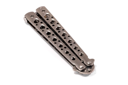 Nóż motylkowy treningowy Butterfly Srebrny