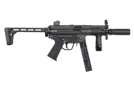 Pistolet maszynowy ASG BOLT Airsoft SWAT K (B.R.S.S) z atrapą tłumika dźwięku