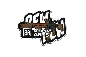 Naszywka Specna Arms Pew Pew Czarno-biała