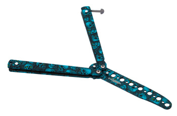 Motylek treningowy, balisong blue full